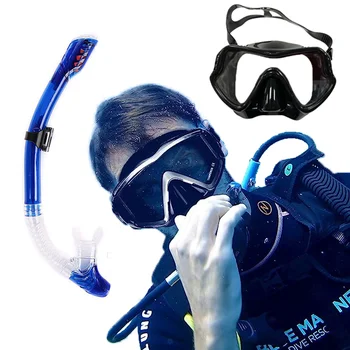 Снаряжение для подводного плавания для взрослых, профессиональная противотуманная маска для подводного плавания, герметичные очки и трубка для подводного плавания.
