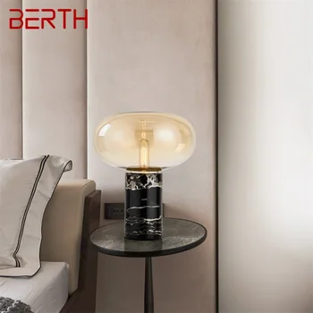 СПАЛЬНОЕ МЕСТО Современная прикроватная тумбочка Мраморная настольная лампа E27 LED Home Decorative для фойе Гостиной Офиса