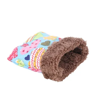 Спальный мешок для хомяка, 1 шт, Маленькое зимнее теплое укрытие, гнездо в произвольном стиле, размер мешка с морской крысой и песчанкой
