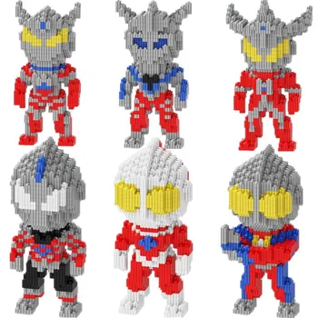 Строительные блоки из мелких частиц серии Ultraman для детских игрушек и подарков на день рождения для мальчиков