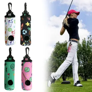 Сумка для мячей для гольфа, портативная поясная сумка для мини-мячей для гольфа, вмещает 3 мяча для гольфа, 3 гвоздя, чехол для хранения, зажим для поясного ремня, аксессуары для гольфа