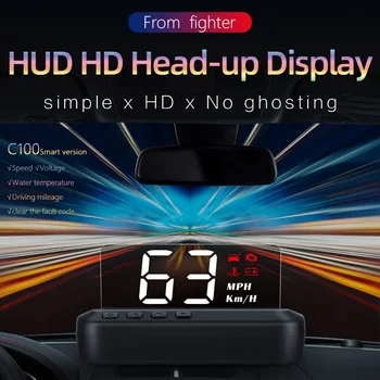 Универсальный C100 OBD2 OBD II Автомобильный Проектор Скорости Зеркало Для Вождения Бортовой HUD Головной Дисплей Компьютер Автомобильные Электронные Аксессуары