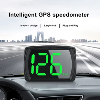 Универсальный GPS-спидометр, автомобильный HUD, головной дисплей, дисплей скорости, цифровой HD, крупный шрифт, Подключи и играй, аксессуары для автоэлектроники.