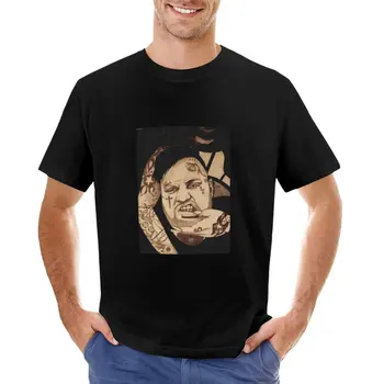 Футболка с нарисованным от руки портретом Jelly Roll, мужская футболка, черные футболки, одежда для мужчин