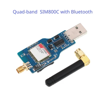 Четырехдиапазонный модуль USB-GSM GSM/GPRS SIM800C с отправкой и приемом SMS по Bluetooth