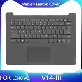 Чехол для клавиатуры с подставкой для ладоней для ноутбука Lenovo V14-IIL, сенсорная панель, английская клавиатура, черный